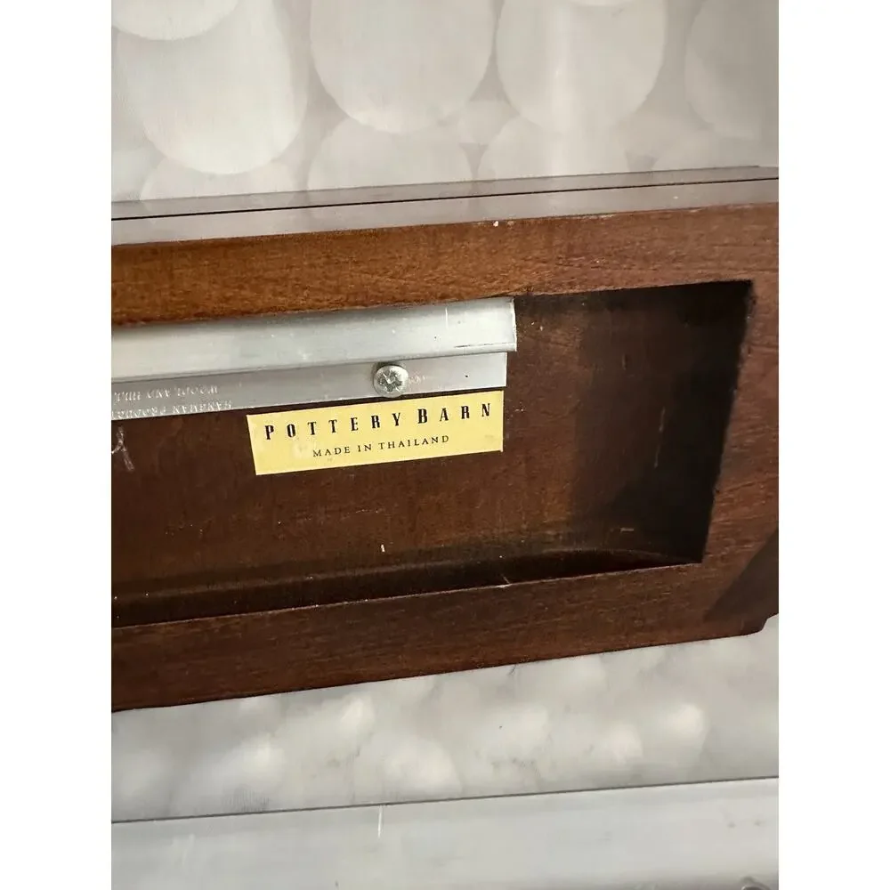 Pottery Barn Brown Wall Shelf Floating Crown Molding Style 24” Traditional